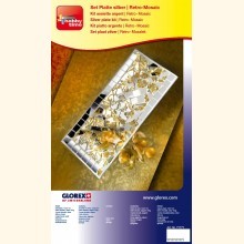 RETRO Mosaik SET Platte silber/gold 495101
